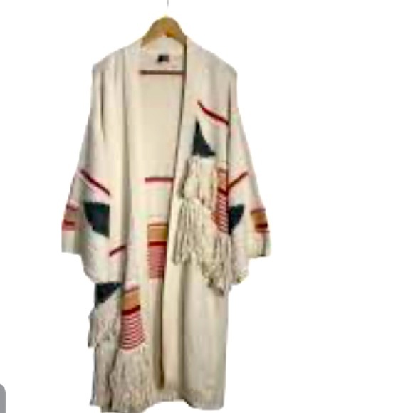 NWT Anthropologie Pilcro Fringed Duster Cardigan.
